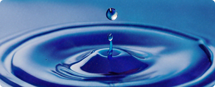 macro shot of a blue drip
